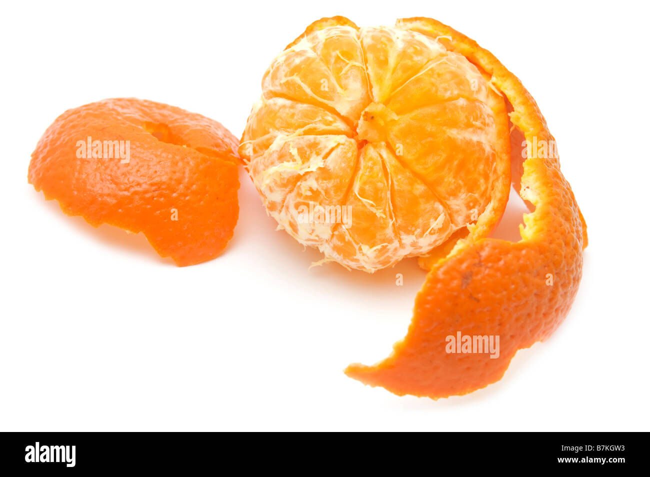 Sur les matières premières alimentaires objet blanc mandarin Banque D'Images