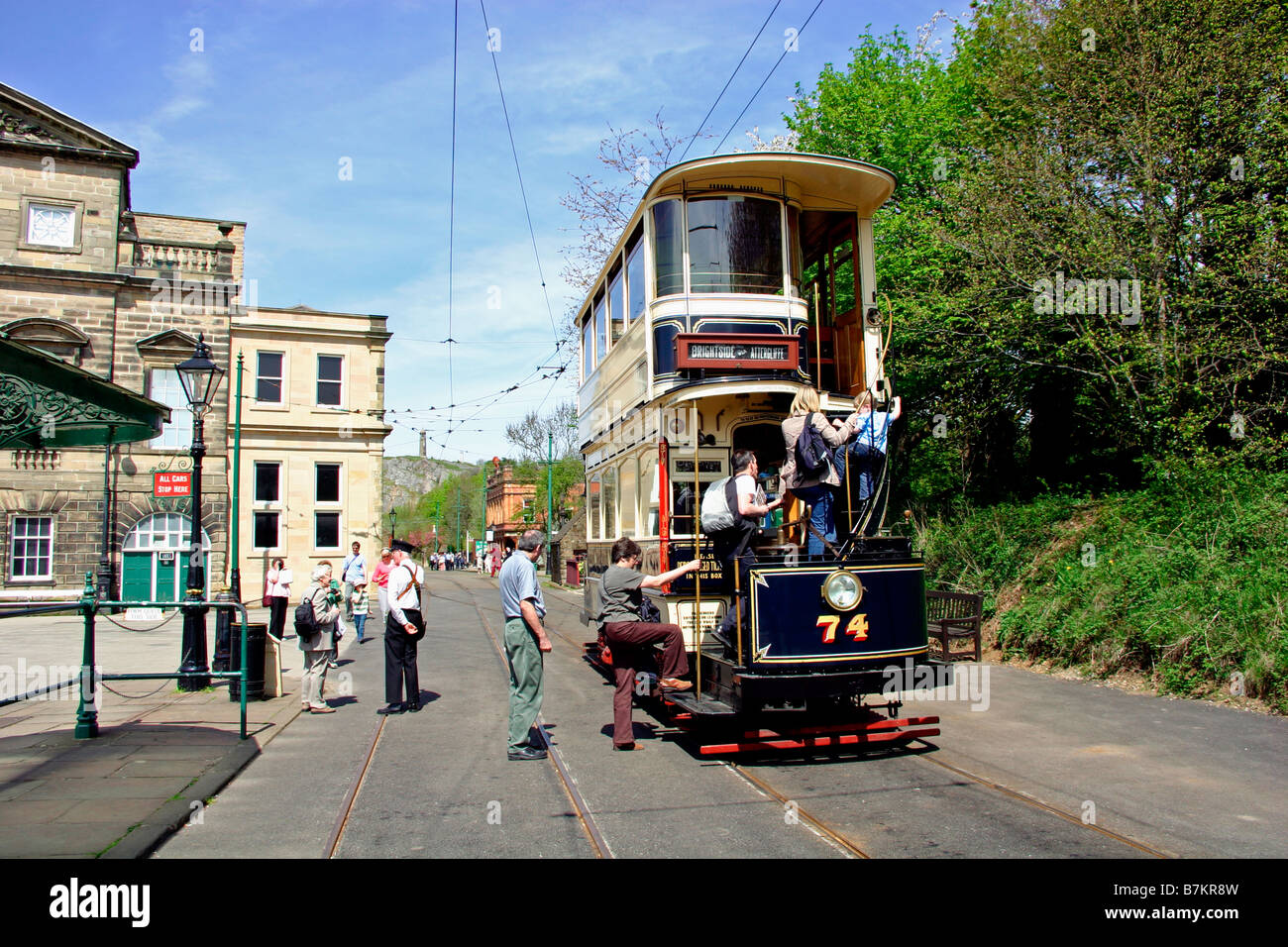 74 tramway sheffield 1900 Banque D'Images