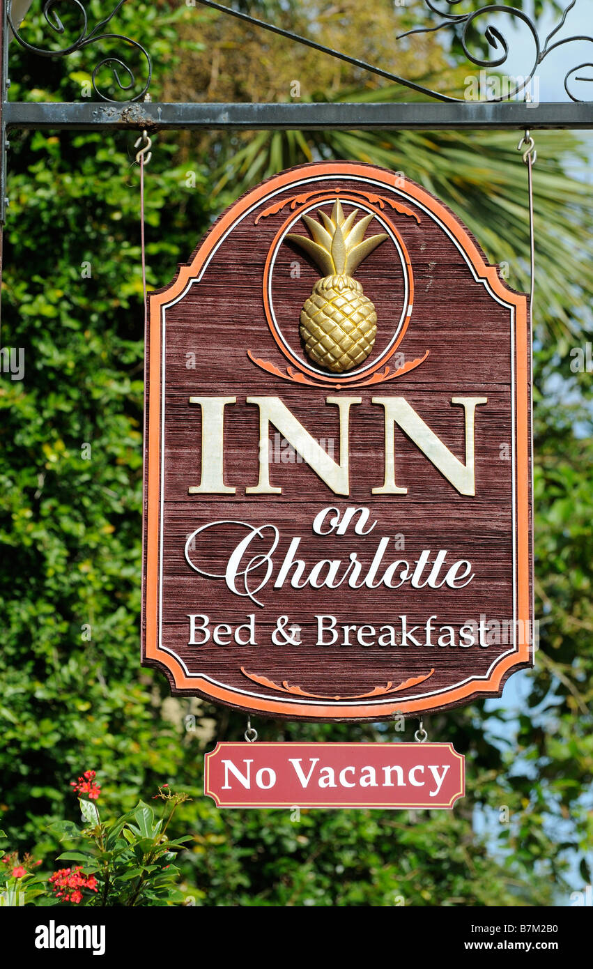 Bed & breakfast pendaison signer aucune vacance Floride USA Banque D'Images
