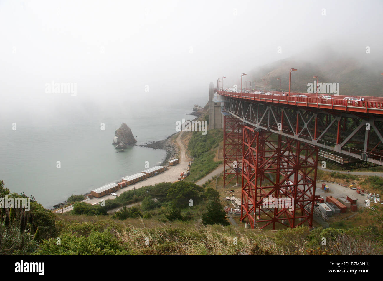 L'appui de l'architecture du pont Golden Gate. Banque D'Images