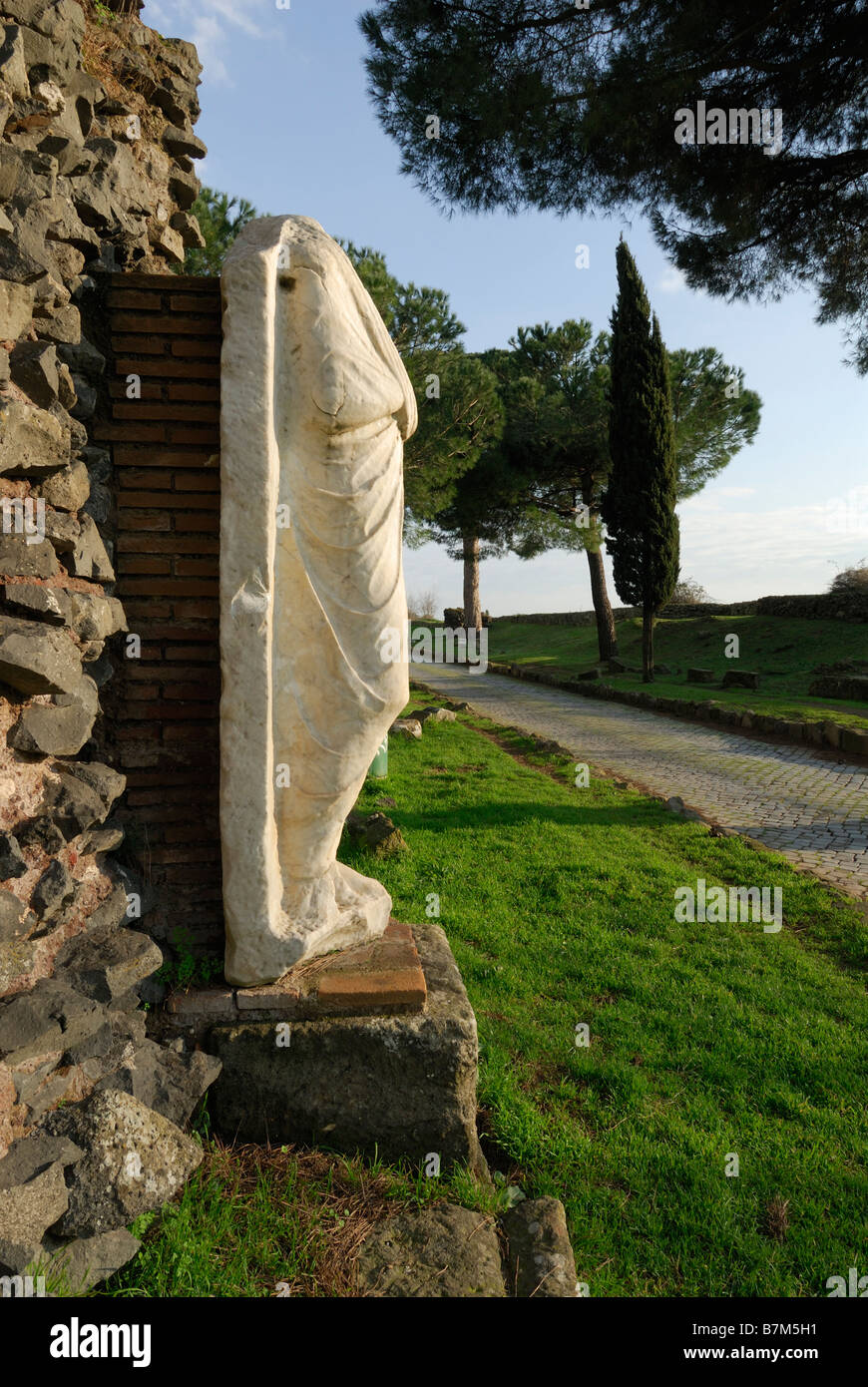 Italie Rome Via Appia Antica Via Appia Banque D'Images