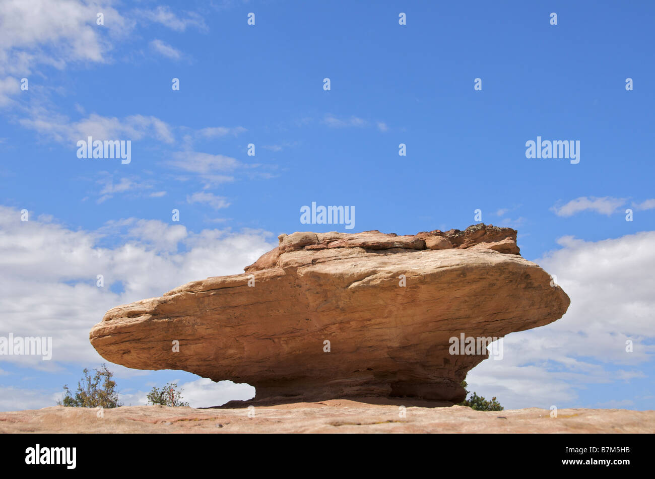 Pancake rock formation Canyon de Chelly Arizona USA Banque D'Images
