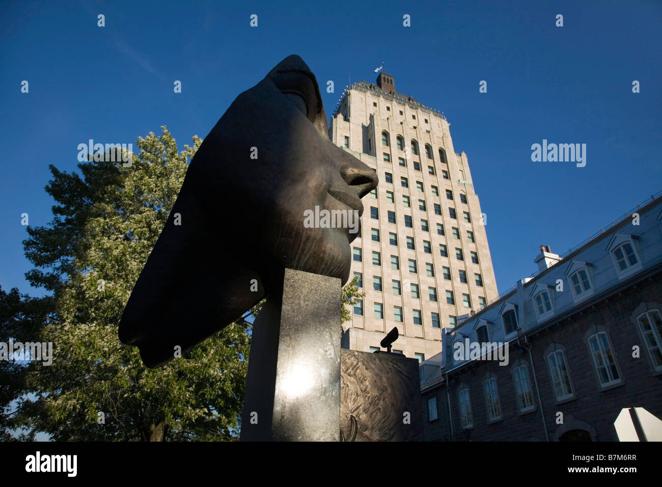La sculpture moderne dans le Vieux Québec un site du patrimoine mondial à Québec Canada Banque D'Images