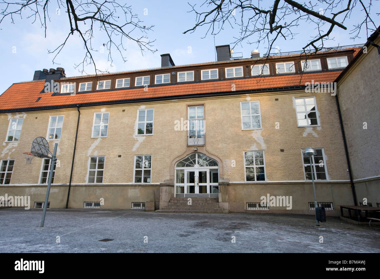 Bâtiment scolaire à Skärsätra dans Lidingö Banque D'Images