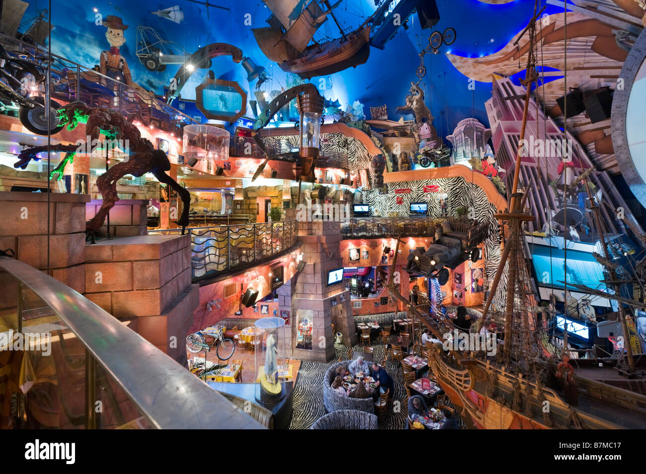 Intérieur du restaurant Planet Hollywood, Downtown Disney, Lake Buena Vista, Orlando, Floride, USA Banque D'Images