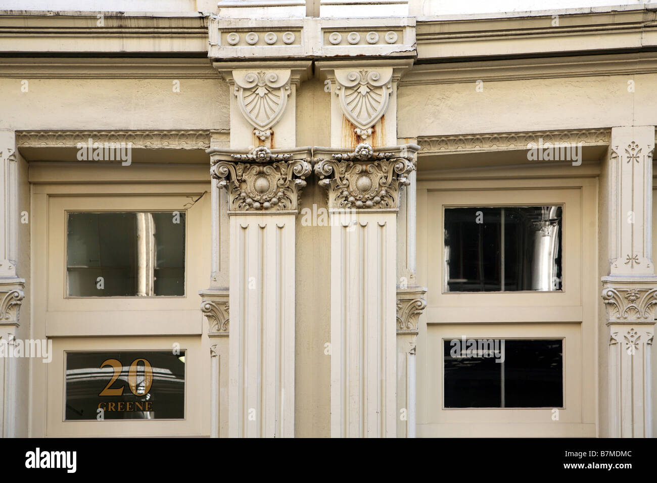 La façade de l'immeuble en fonte à Manhattan quartier de Tribeca Banque D'Images