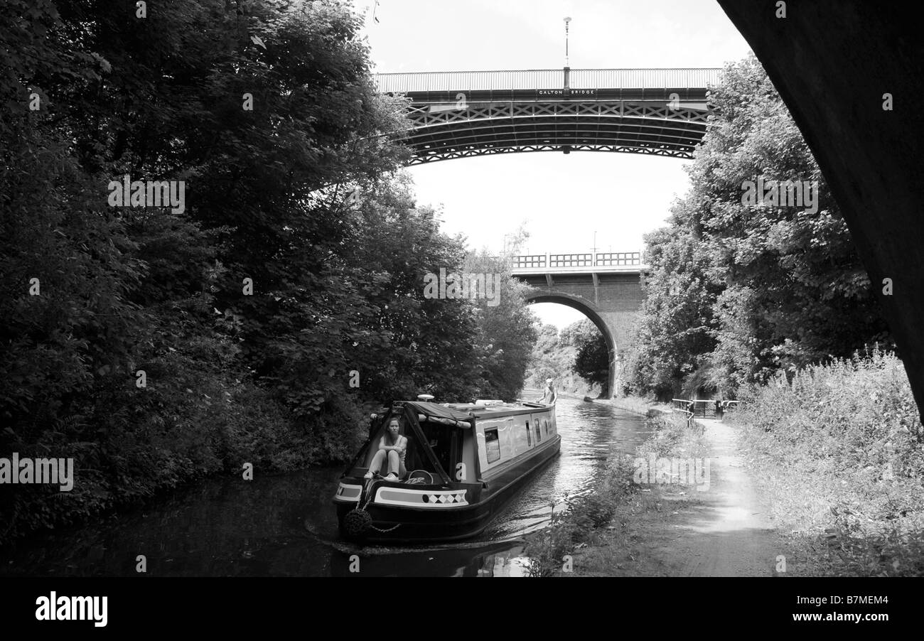 Pont Galton, Smethwick, Sandwell. Une fois que le plus long pont en fonte conçu par Thomas Telford en 1829. Banque D'Images