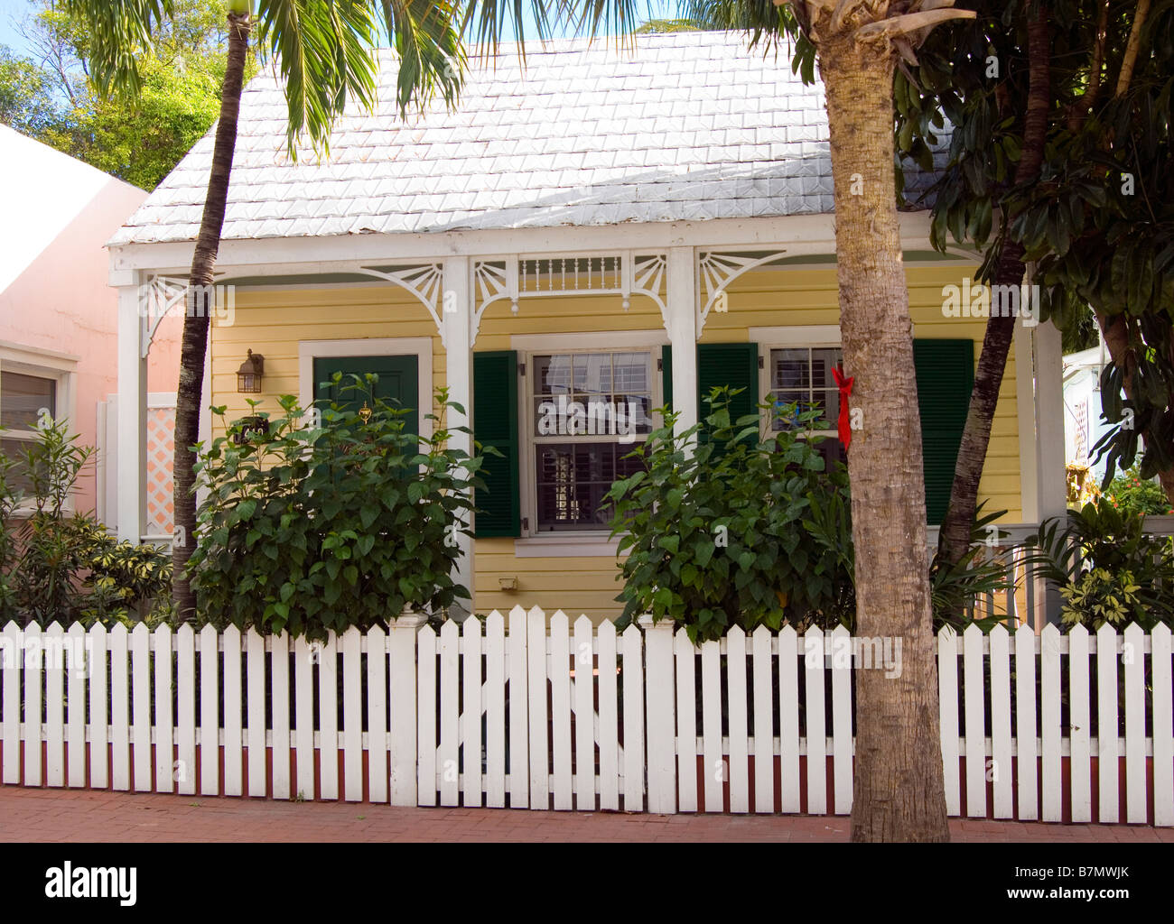 Maison en bois typique de Key West en Floride Banque D'Images