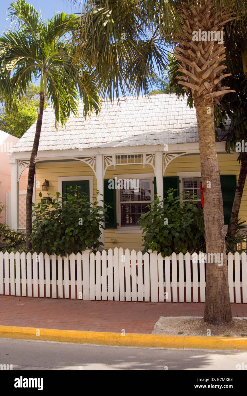 Maison en bois typique de Key West en Floride Banque D'Images