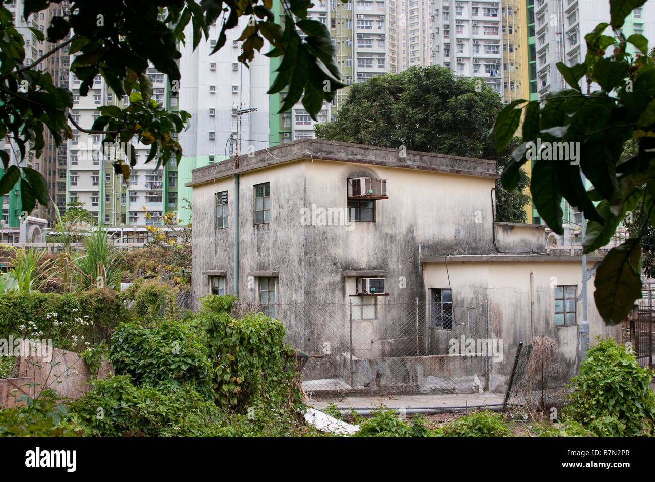 Ancienne maison de village traditionnel de Hong Kong Banque D'Images