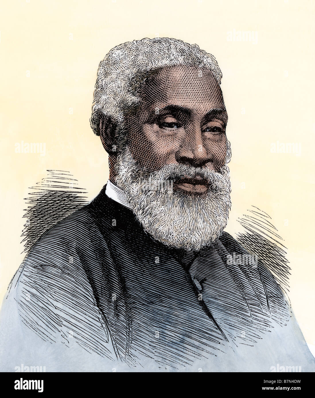 Josiah Henson, l'esclave noir aurait été le modèle de Harriet Beecher Stowe pour Oncle Tom. À la main, gravure sur bois Banque D'Images