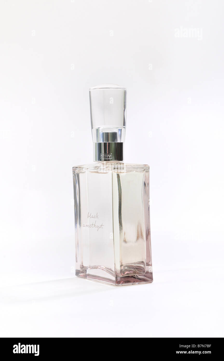 Une bouteille de Cologne, sur un fond blanc. USA. Banque D'Images