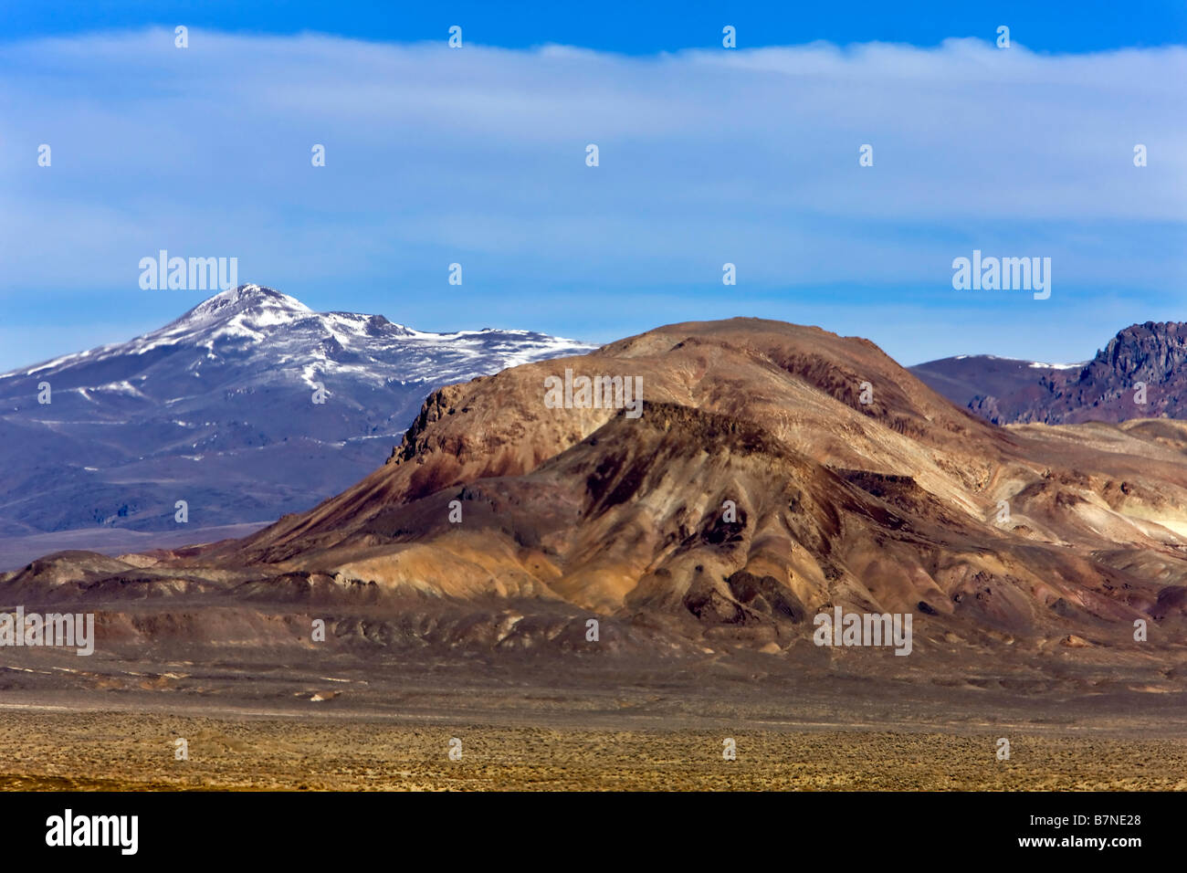 Montagnes Calico désert vu du Black Rock Desert Gerlach, Nevada Banque D'Images