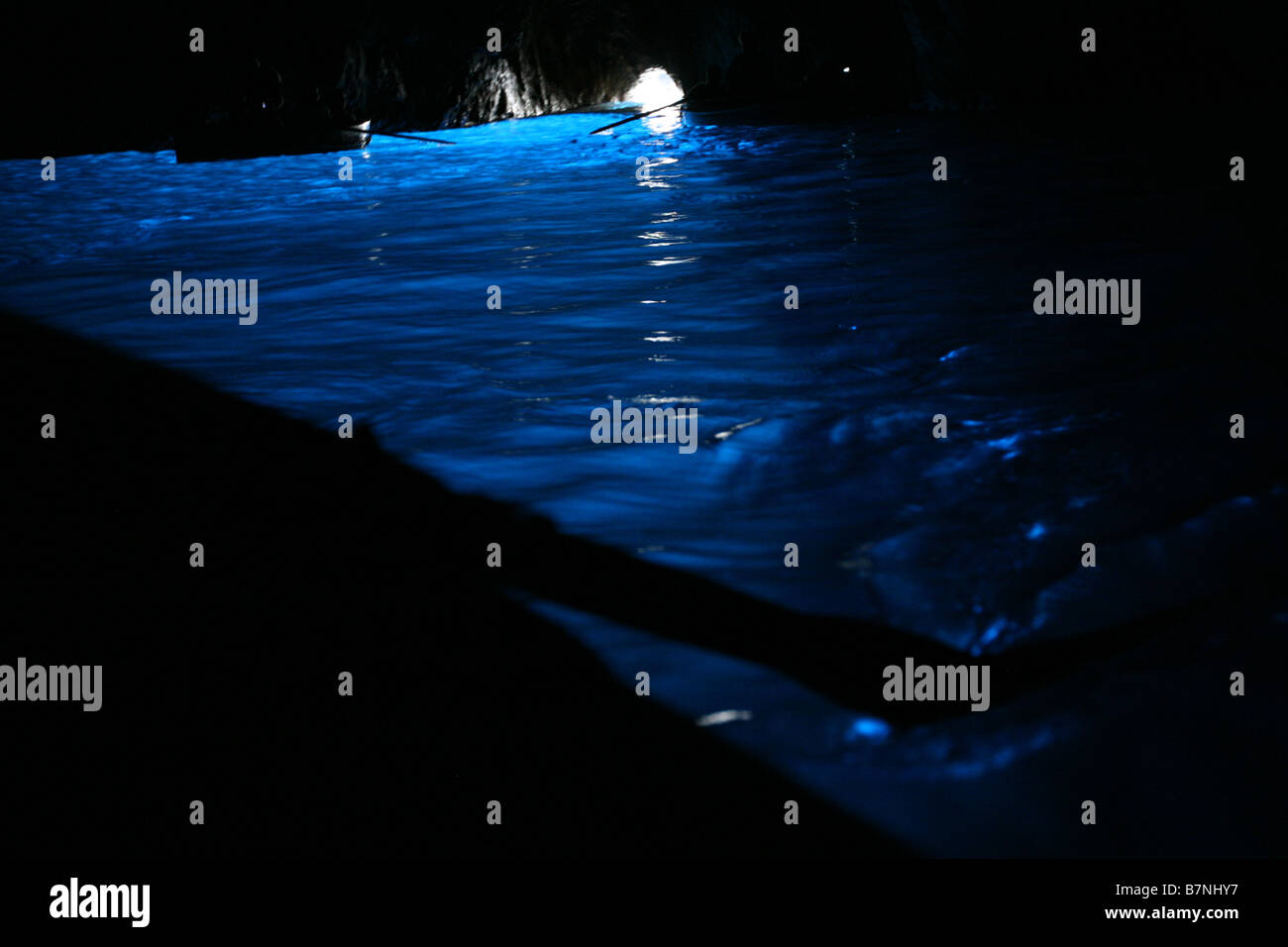 Grotte Bleue ou Grotta Azzurra sur l'île de Capri, Italie. Banque D'Images