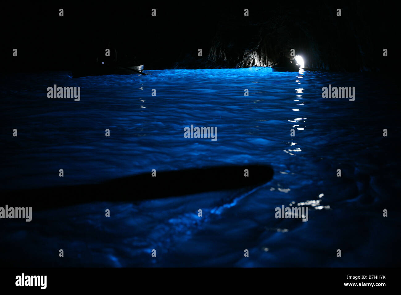 Grotte Bleue ou Grotta Azzurra sur l'île de Capri, Italie. Banque D'Images