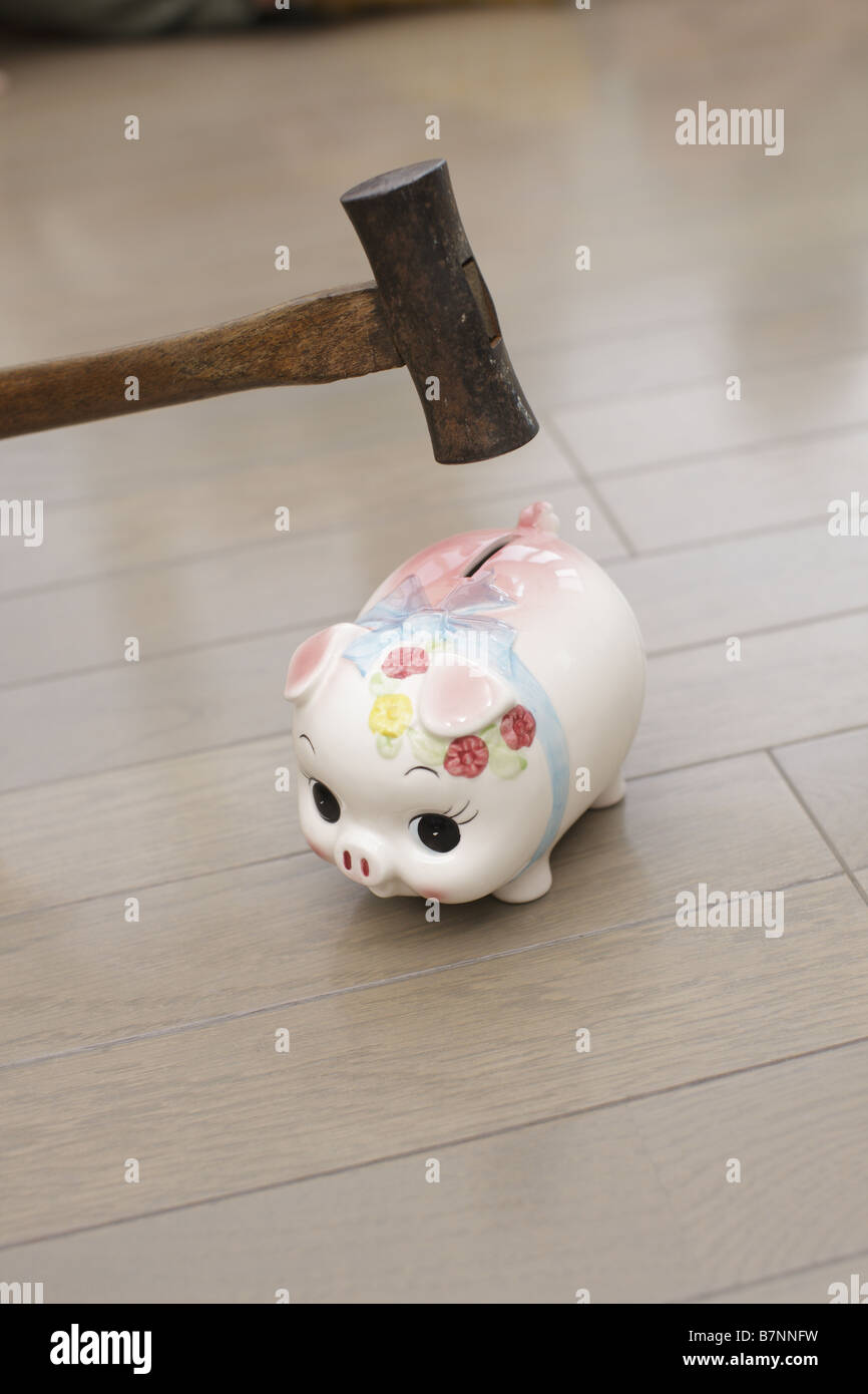 Marteau et fort d'épargne Banque D'Images