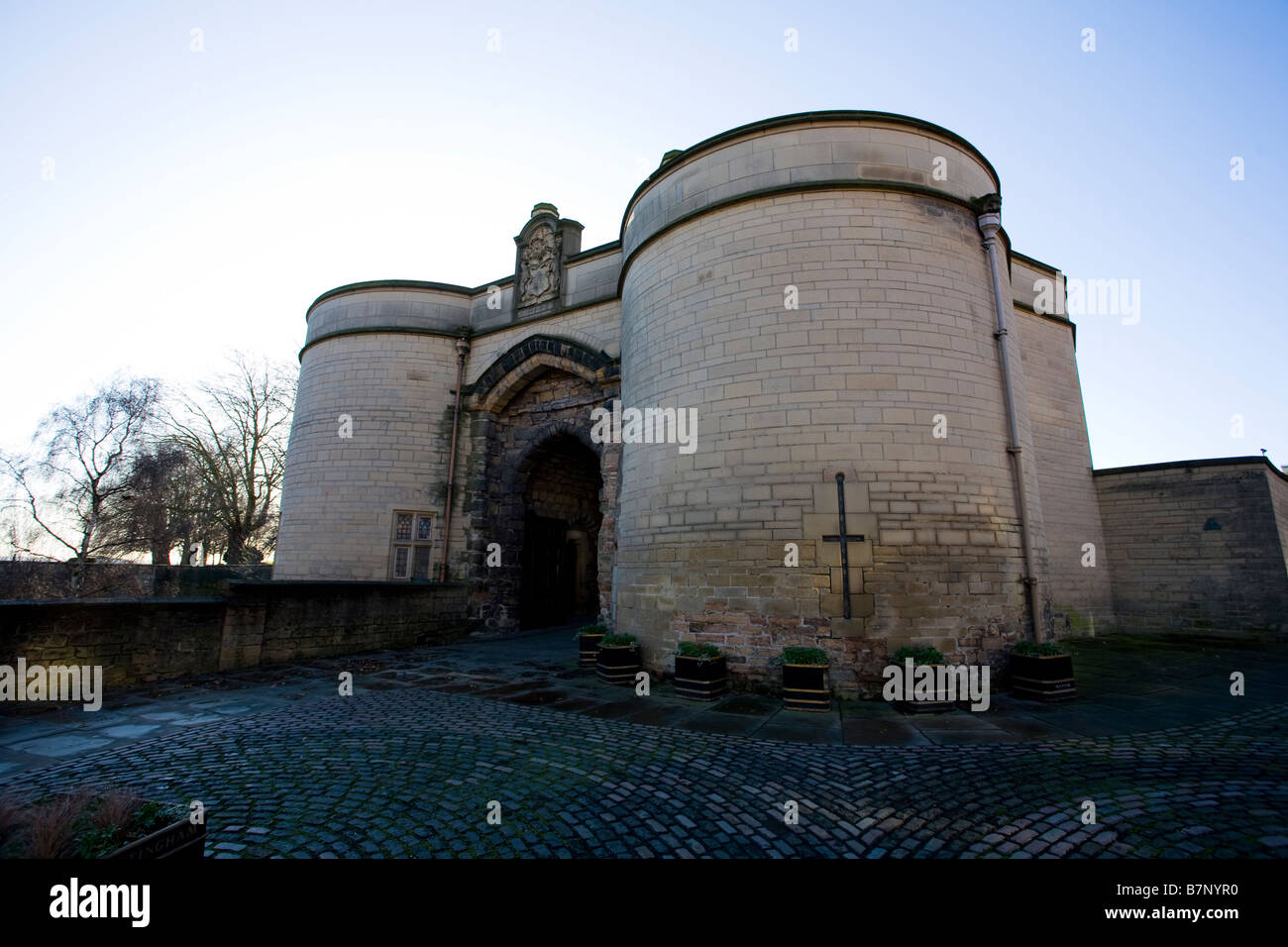 The Gate House du château de Nottingham, l'entrée dans le château et l'hôtel particulier. Banque D'Images