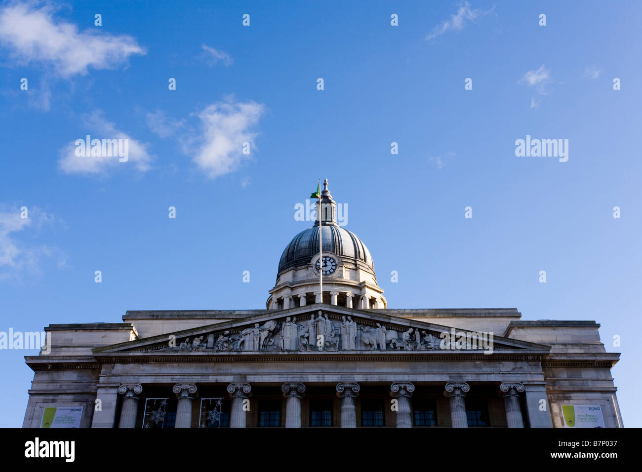 Toit et dôme de Nottingham Council House, à l'Hôtel de ville de Nottingham, Angleterre. Banque D'Images