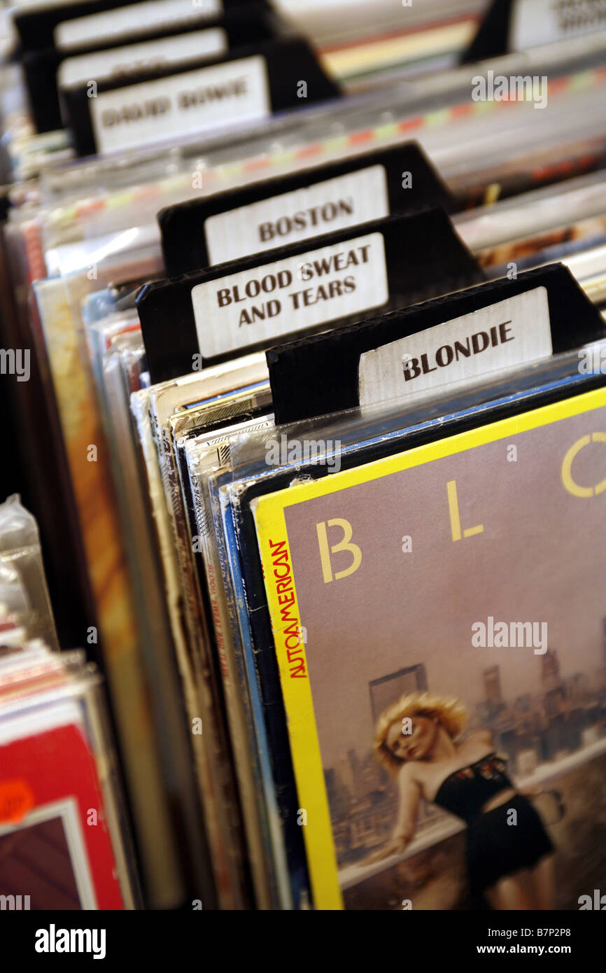 Secondhand Records, Montréal, Québec, Canada Banque D'Images