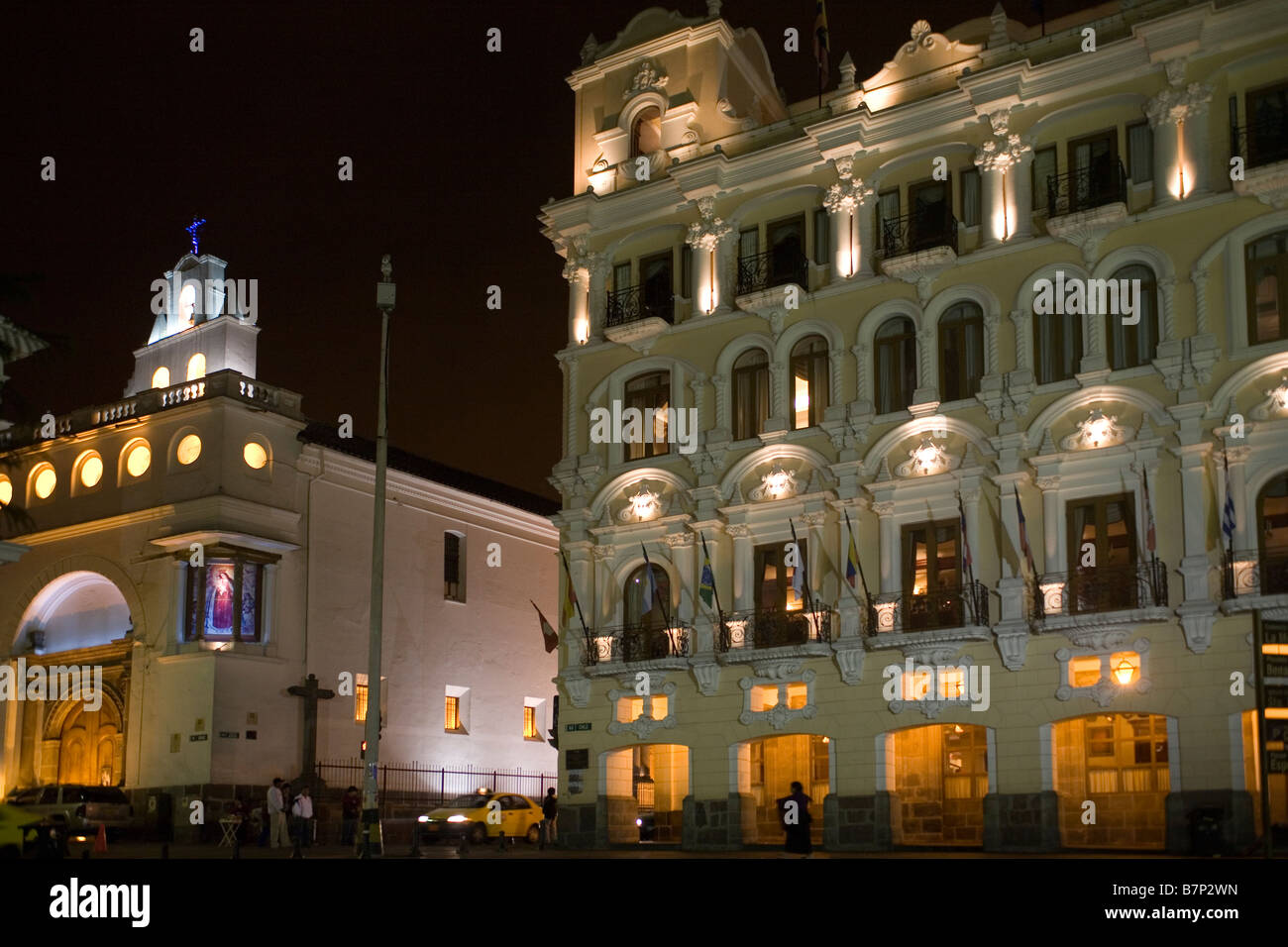 Equateur Quito Plaza Grande Independencia & Majestic Hotel Banque D'Images