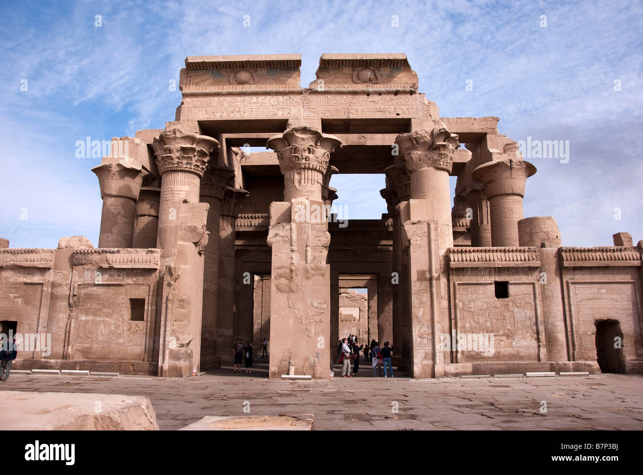 Porte de Neos Dionysos Kom Ombo Temple Banque D'Images