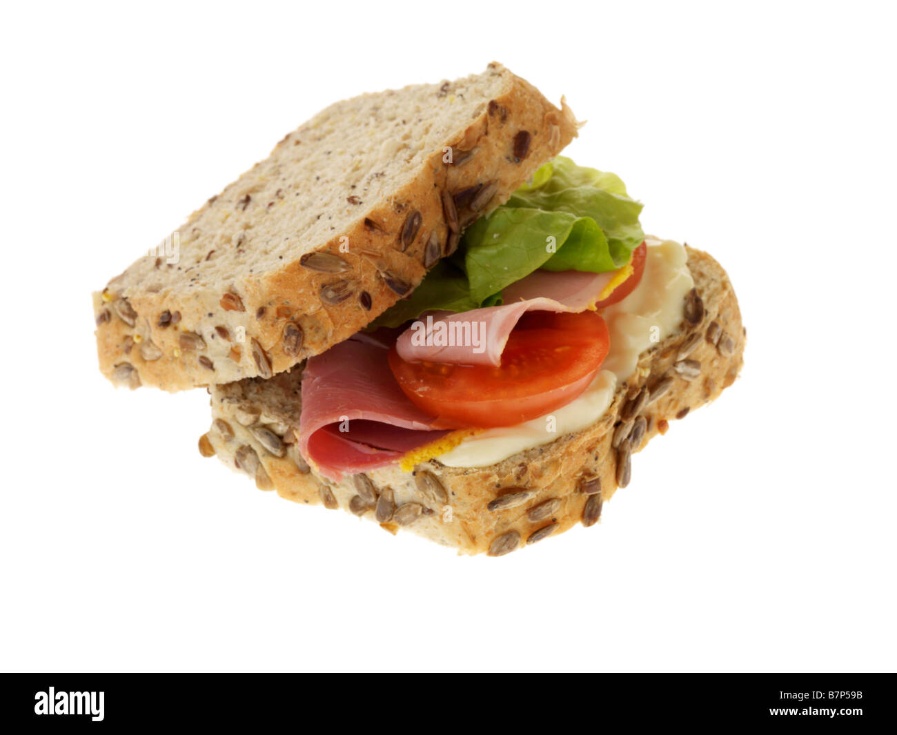 Sandwich à la salade de jambon Banque D'Images