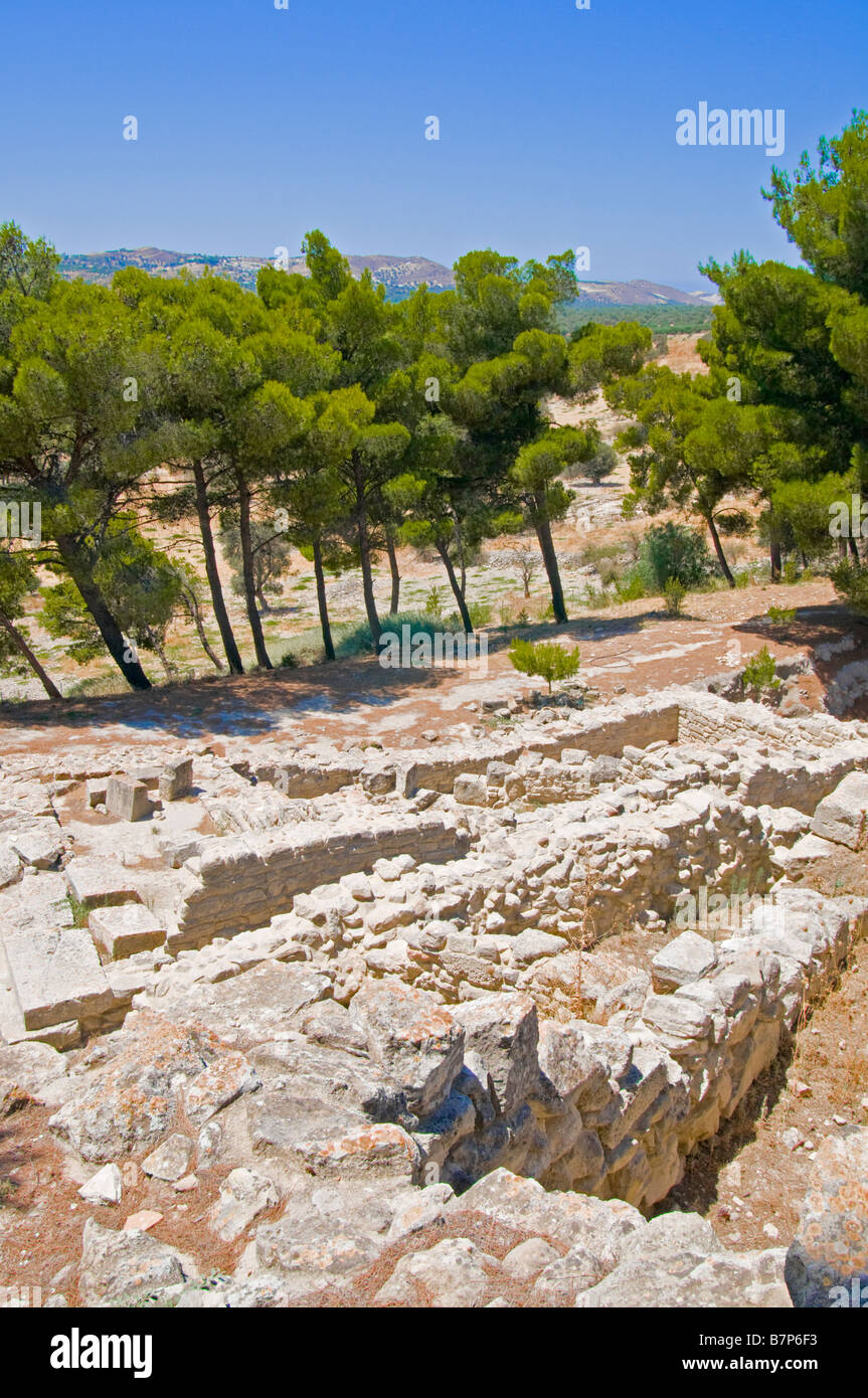 Phaistos, Crète, Grèce. Phaistos site archéologique Minoen Banque D'Images