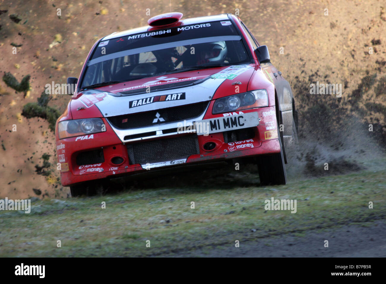 Les voitures de rallye au rallye Wales GB, 2008 Banque D'Images
