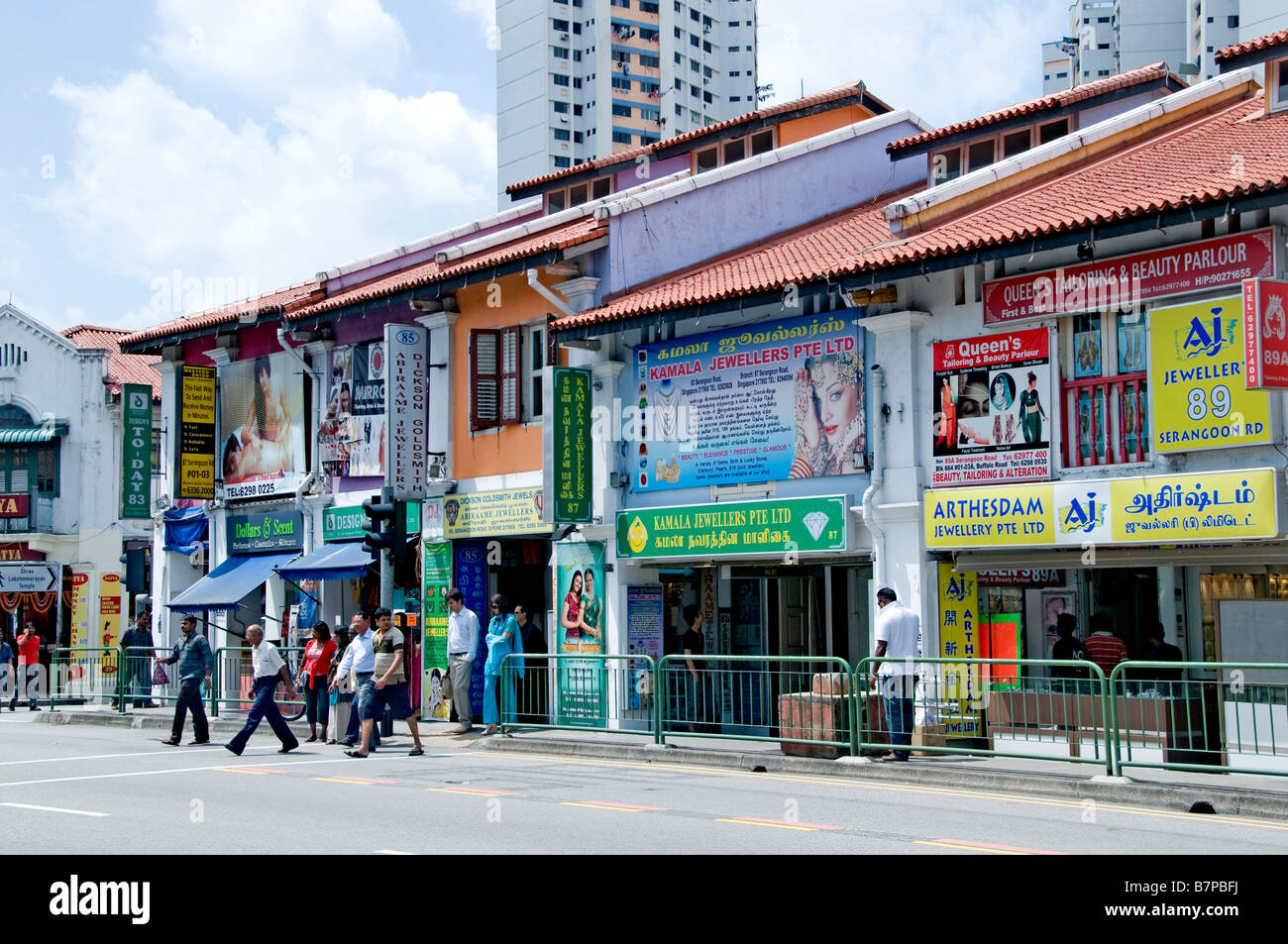 Little India Indian Singapour les panneaux d'annonces bill boards Banque D'Images