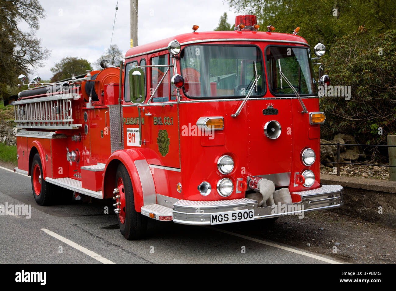 American Vintage fire engine Banque D'Images