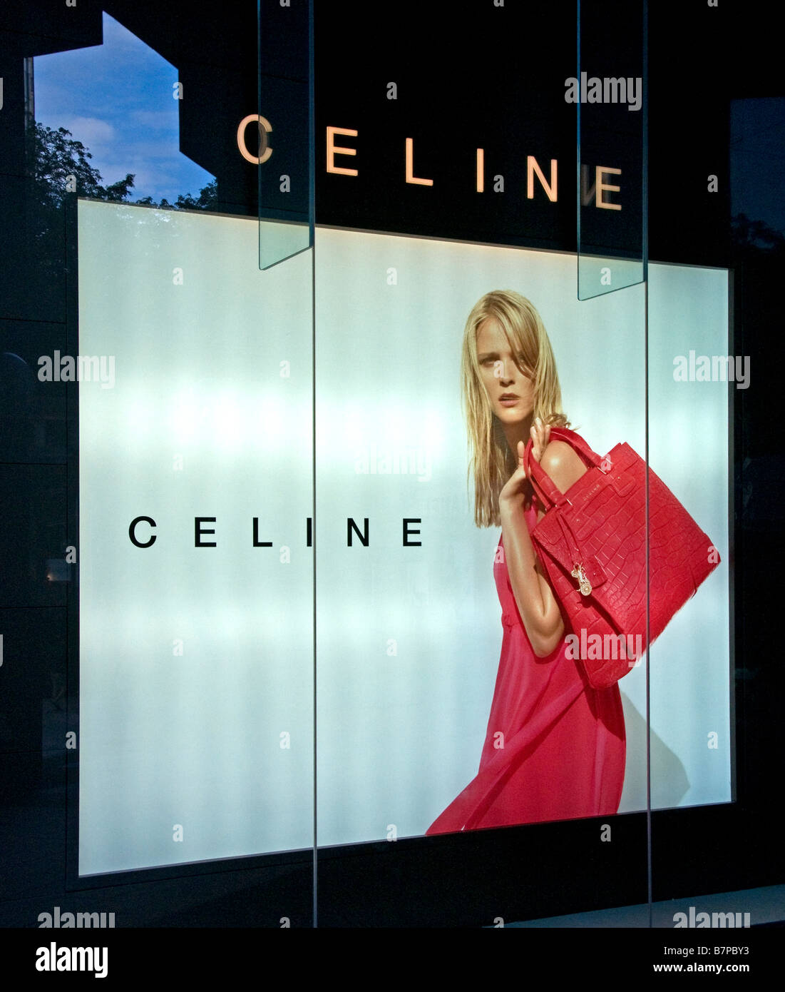 Céline afficher la fenêtre Afficher Singapore Orchard road mode moderne centre commercial de luxe magasin magasins boutiques boutique Banque D'Images