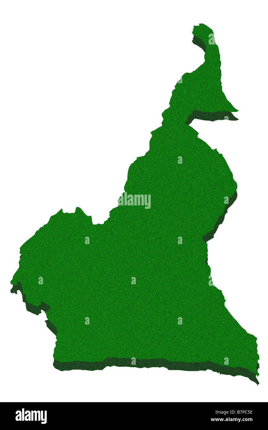 Carte du Cameroun Banque D'Images