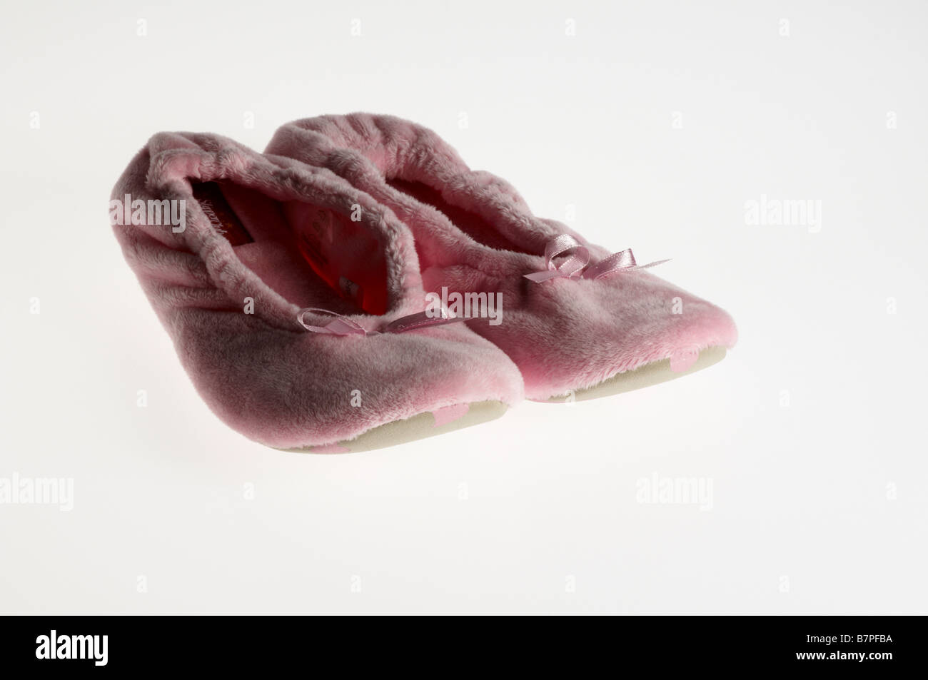 Paire de chaussons rose Banque D'Images