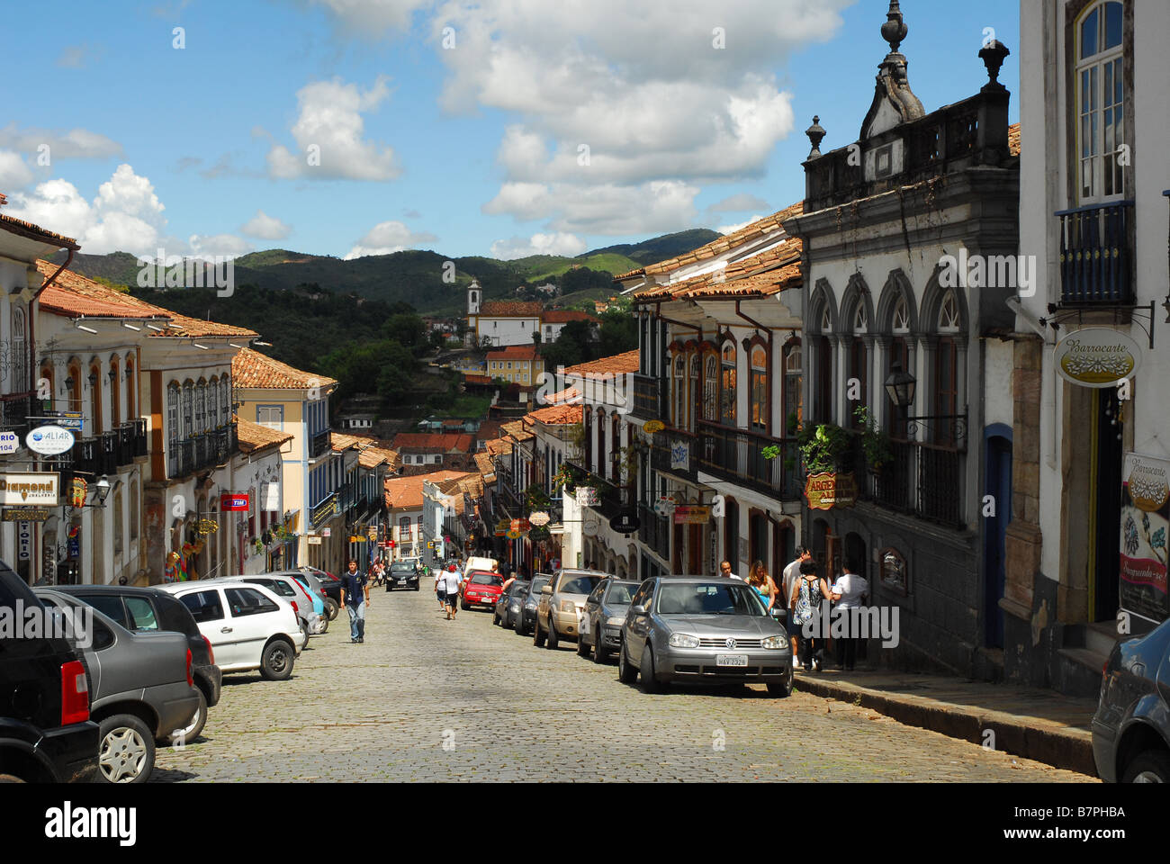 Rua Claudio Manoel à Ouro Preto, Minas Gerais, Brésil Banque D'Images