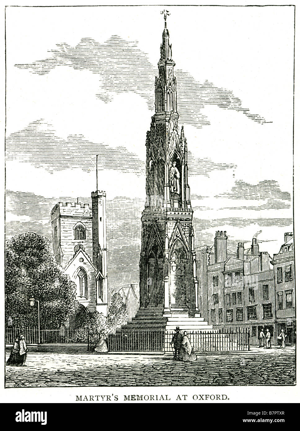 Martyr's memorial à Oxford le Mémorial des martyrs est un imposant monument de pierre placé à l'intersection de St Giles', Mag Banque D'Images