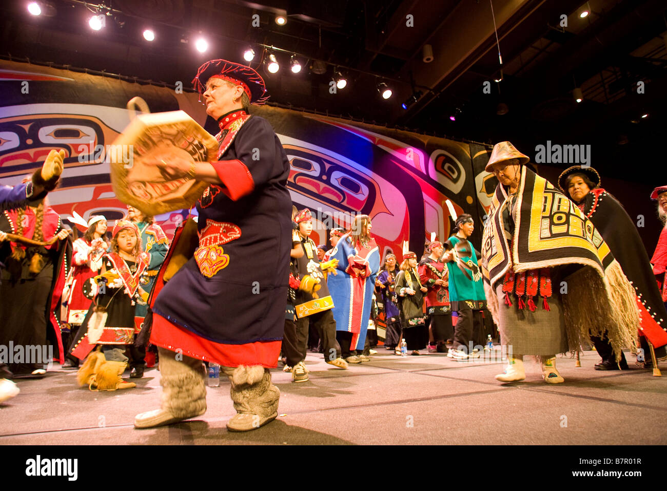 Jtl Forest Products, Inc Institut du patrimoine Tlingit, les Tsimshian et Célébration 2008, Juneau, Alaska Banque D'Images