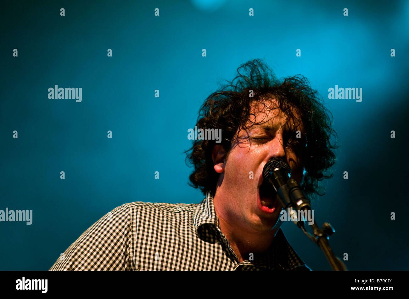 The Wombats effectuer sur la scène du Festival Lecture 2008 Banque D'Images