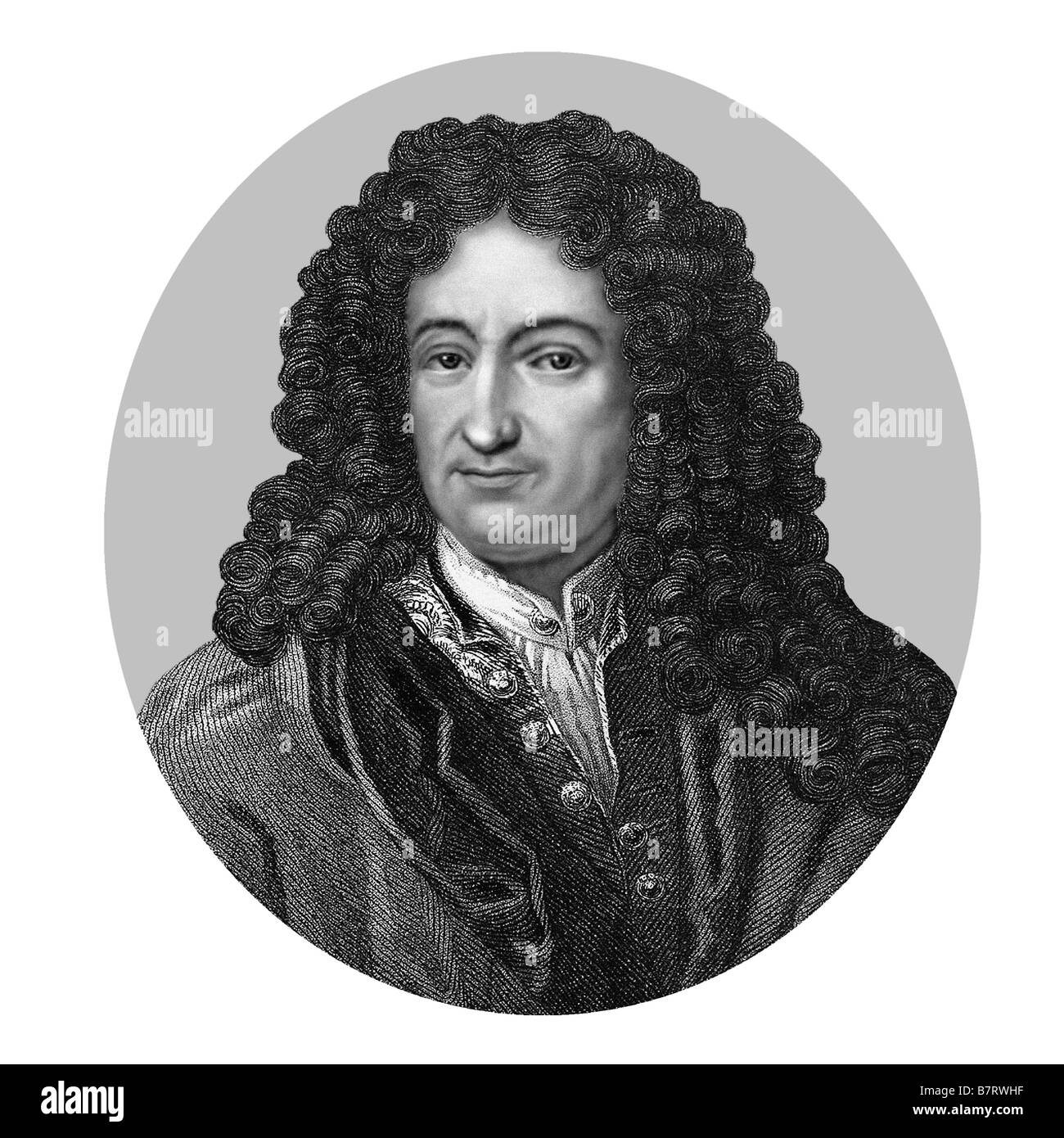 Gottfried Wilhelm Leibnitz 1646 mathématicien philosophe allemand 1716 Banque D'Images