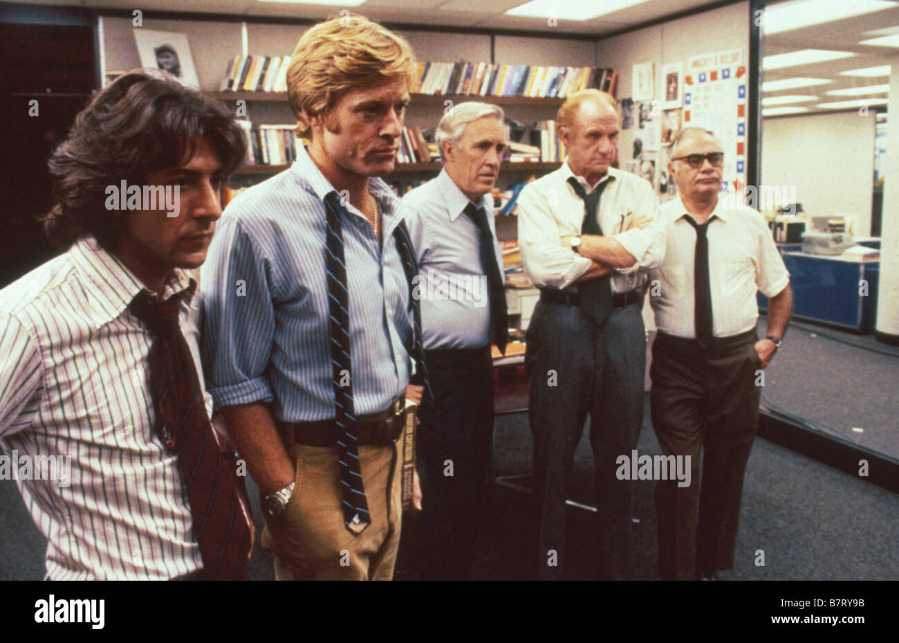 Les hommes du Président Année : 1976 USA Dustin Hoffman, Robert Redford, Jason Robards, Jack Warden, Martin Balsam Réalisateur : Alan J. Pakula Banque D'Images