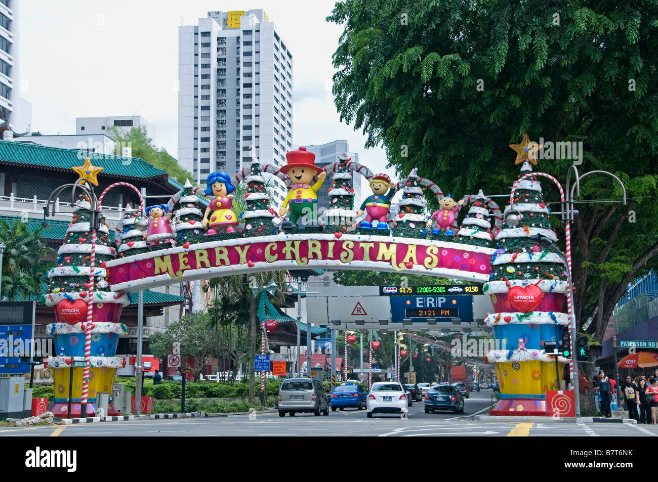 Noël Noël de Singapour, Orchard road personnes mode moderne centre commercial de luxe magasin magasins boutiques boutique Banque D'Images