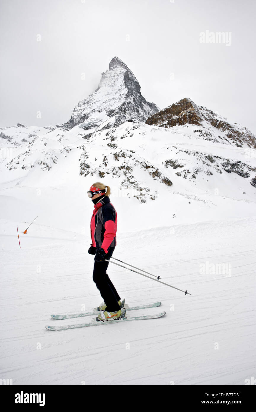 Le ski Matterhorn glacier paradise Banque D'Images