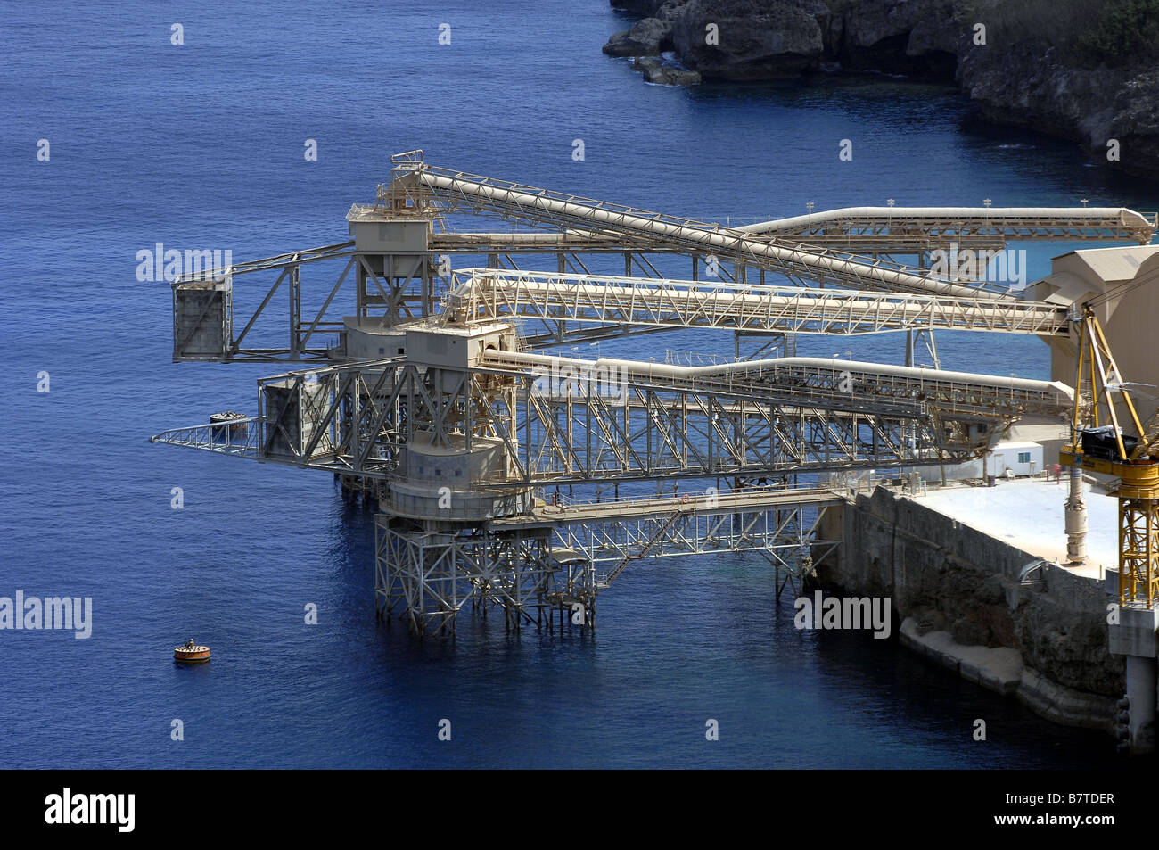 Flying Fish Cove, également appelé le Règlement, sur l'île de Noël, dans l'ouest de l'Australie. Banque D'Images