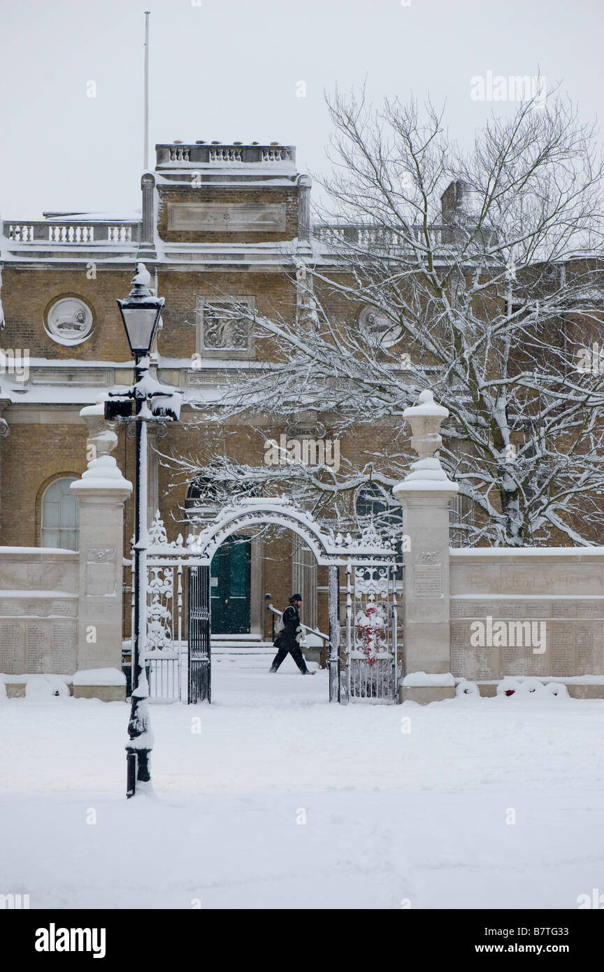 Parc Walpole couverts dans la neige Février Ealing W5 London United Kingdom Banque D'Images