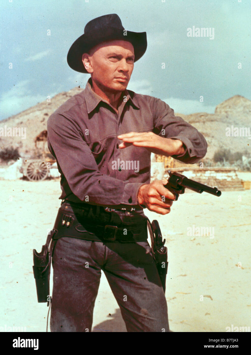 Le magnifique sept Année : 1960 USA Yul Brynner Réalisateur : John Sturges Banque D'Images