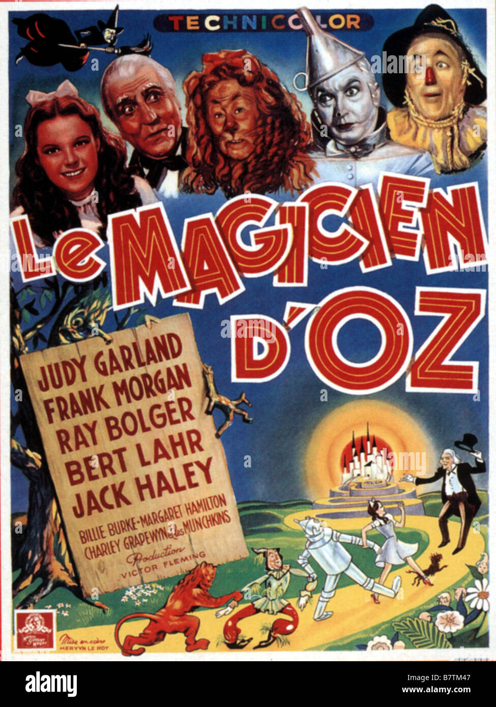 The Wizard of Oz Année : 1939 USA Réalisateur : Victor Fleming Movie poster (Fr) Banque D'Images