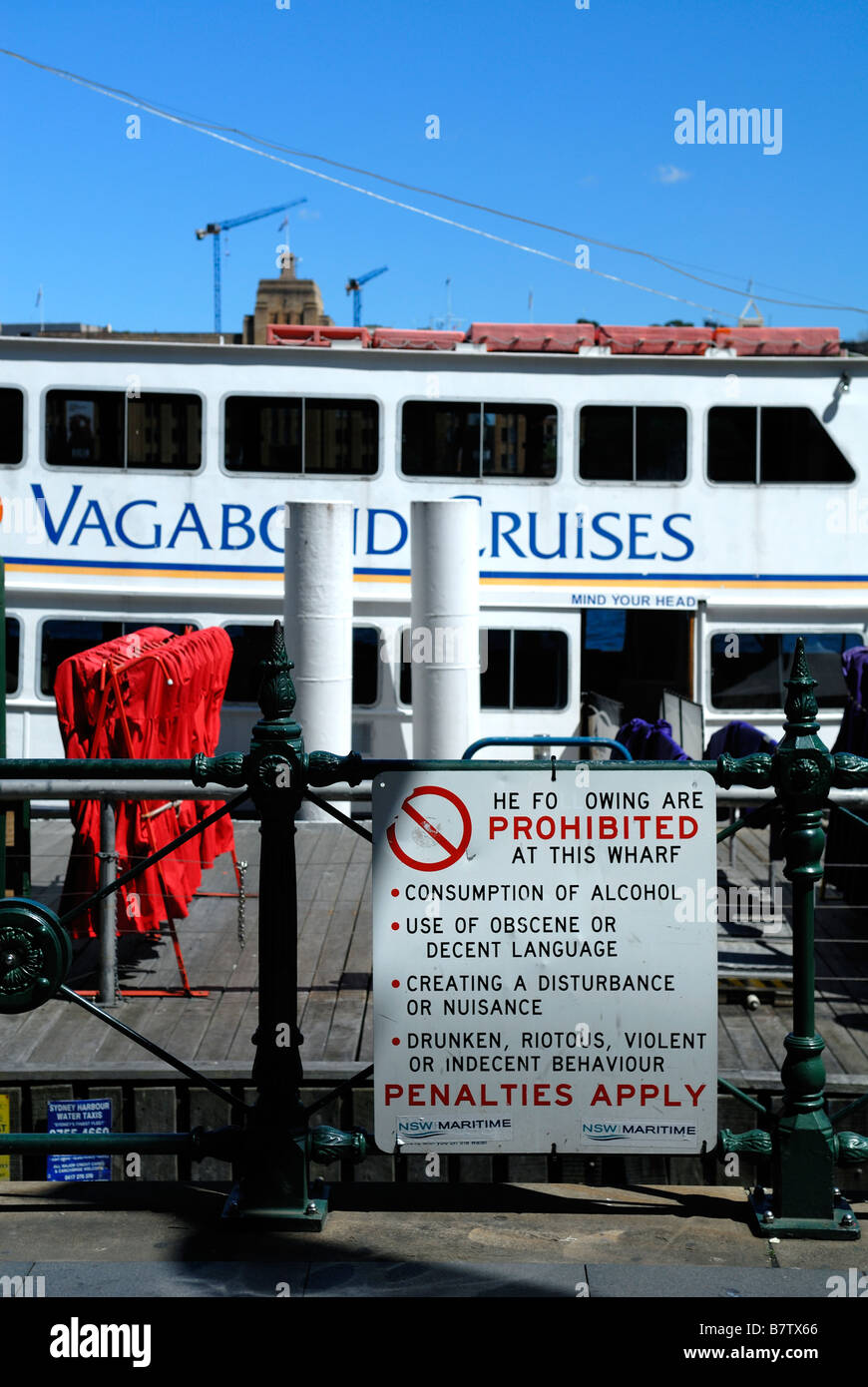 Inscrivez-vous sur le quai, Circular Quay, Sydney, Australie Banque D'Images