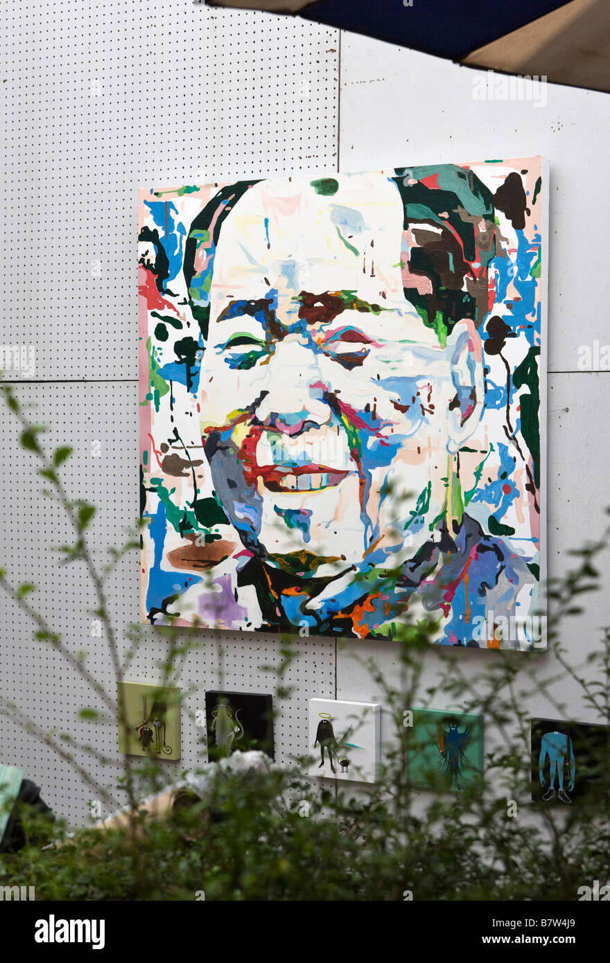 Affichage de l'art marché du weekend de Chatuchak Bangkok Thaïlande Banque D'Images