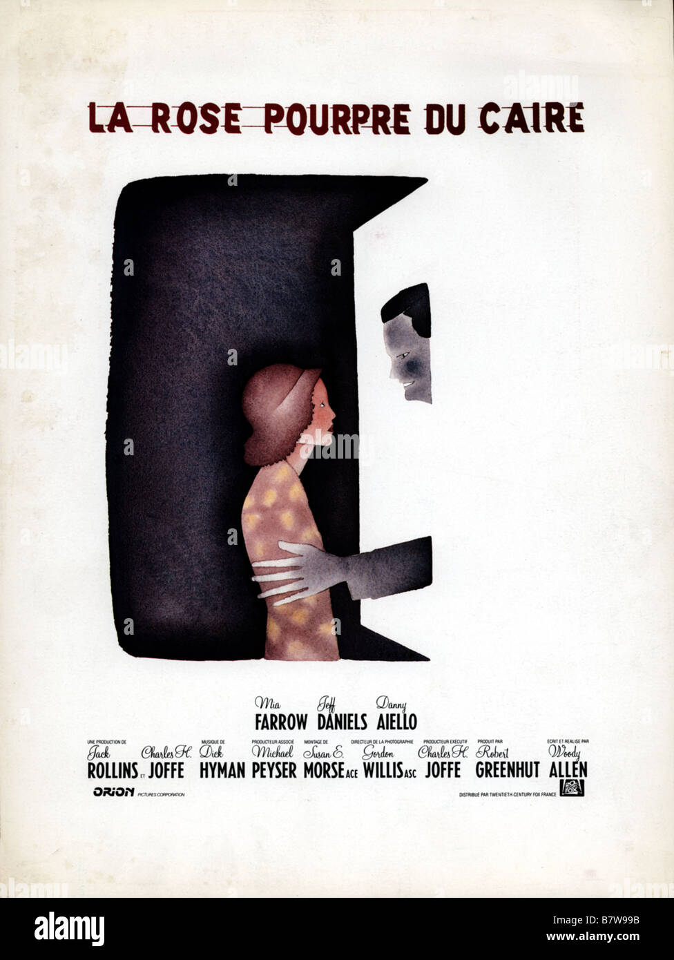 La Rose pourpre du Caire Année : 1985 USA Réalisateur : Woody Allen affiche de film (fr) Banque D'Images