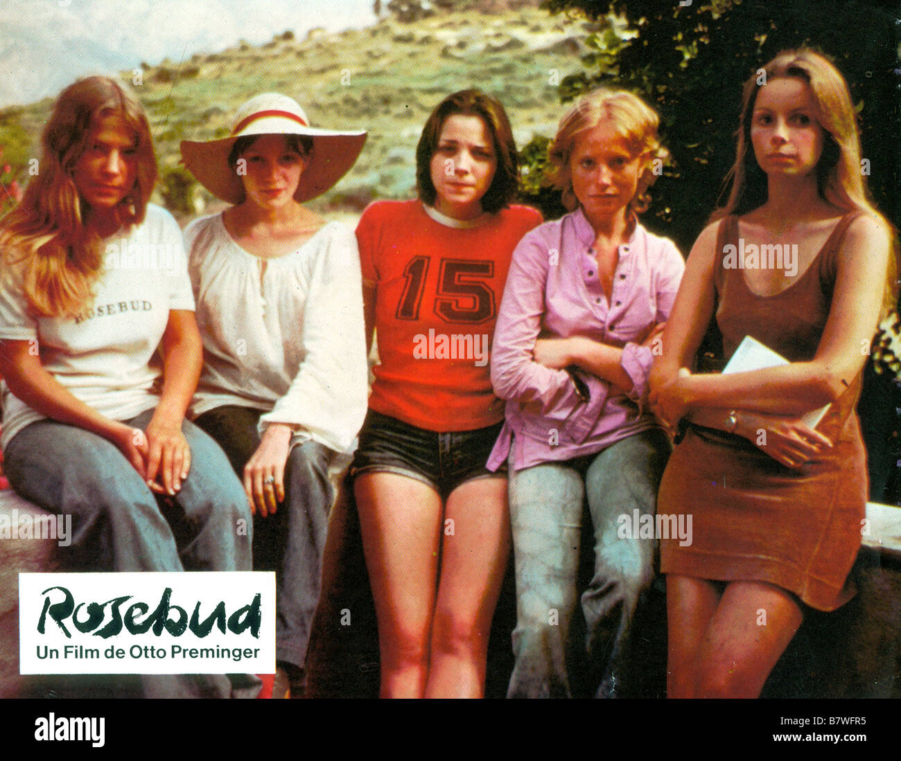 Rosebud Année : 1975 USA Réalisateur : Otto Preminger Debra Berger, Brigitte Ariel, Kim Cattrall, Isabelle Huppert, Lalla Ward Banque D'Images