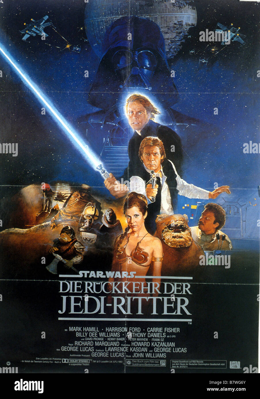 Star Wars : Episode VI, Le Retour du Jedi Année : 1983 USA Directeur : Richard Marquand Film poster (Ger) Banque D'Images